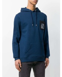 Мужской темно-синий худи с принтом от Dust