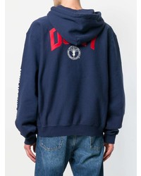 Мужской темно-синий худи с принтом от Heron Preston