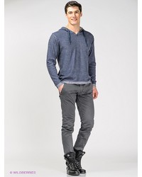 Мужской темно-синий худи от Blue Seven