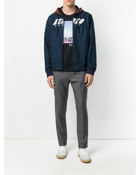 Мужской темно-синий худи от Kenzo