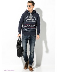 Мужской темно-синий худи от Fred Mello