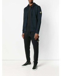 Мужской темно-синий худи от Stone Island