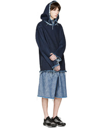 Мужской темно-синий худи от Marques Almeida