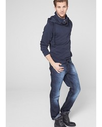 Мужской темно-синий худи от s.Oliver