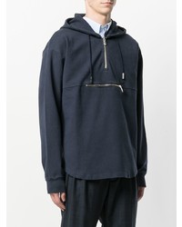 Мужской темно-синий худи от Eleventy