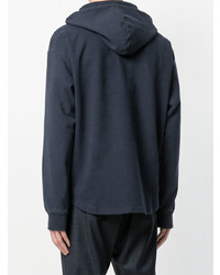 Мужской темно-синий худи от Eleventy