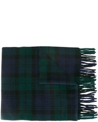 Мужской темно-синий шарф в шотландскую клетку от Polo Ralph Lauren