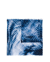 Женский темно-синий шарф с принтом тай-дай от Faliero Sarti