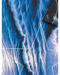 Мужской темно-синий шарф с принтом от Givenchy