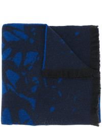 Женский темно-синий шарф с принтом от MCQ