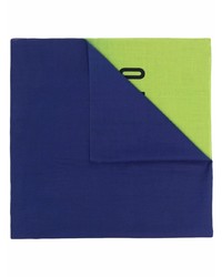 Мужской темно-синий шарф с принтом от Moschino