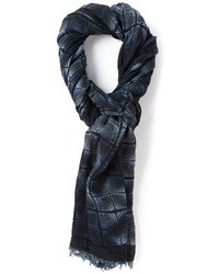 Женский темно-синий шарф с принтом от Paul & Joe