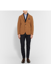 Мужской темно-синий шарф от Mulberry