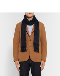 Мужской темно-синий шарф от Mulberry