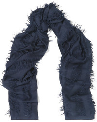 Женский темно-синий шарф от Chloé