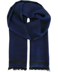 Мужской темно-синий шарф от Emporio Armani