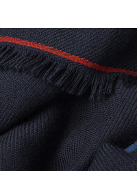 Мужской темно-синий шарф от Loro Piana