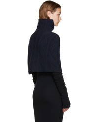 Женский темно-синий шарф от Stella McCartney