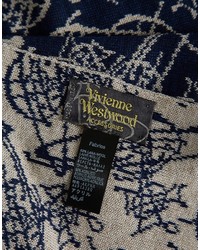 Мужской темно-синий шарф от Vivienne Westwood