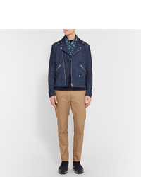 Мужской темно-синий шарф от Loewe