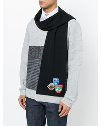 Мужской темно-синий шарф от DSQUARED2