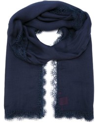 Женский темно-синий шарф от Valentino