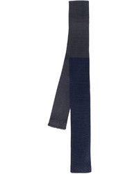 Мужской темно-синий шелковый вязаный галстук от Hugo Boss