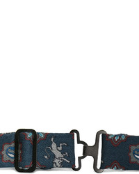 Мужской темно-синий шелковый галстук-бабочка с принтом от Dolce & Gabbana