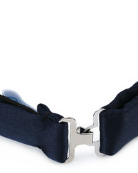 Мужской темно-синий шелковый галстук-бабочка от fe-fe