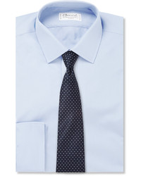 Мужской темно-синий шелковый галстук в горошек от Turnbull & Asser
