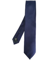 Мужской темно-синий шелковый галстук в горошек от Ermenegildo Zegna