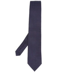 Мужской темно-синий шелковый галстук в горошек от Etro