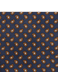 Мужской темно-синий шелковый галстук с "огурцами" от Dunhill