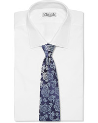 Мужской темно-синий шелковый галстук от Charvet