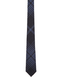 Мужской темно-синий шелковый галстук от Burberry