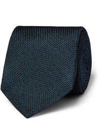 Мужской темно-синий шелковый галстук от Drakes