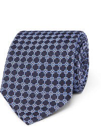 Мужской темно-синий шелковый галстук от Dunhill