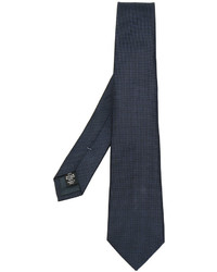 Мужской темно-синий шелковый галстук от Ermenegildo Zegna