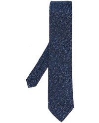 Мужской темно-синий шелковый галстук от Etro