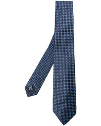 Мужской темно-синий шелковый галстук от Giorgio Armani
