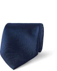 Мужской темно-синий шелковый галстук от Gucci