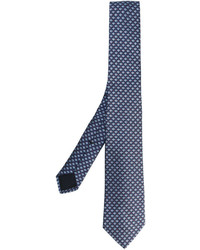 Мужской темно-синий шелковый галстук от Gucci