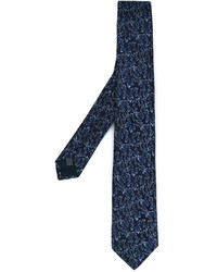 Мужской темно-синий шелковый галстук от Lanvin