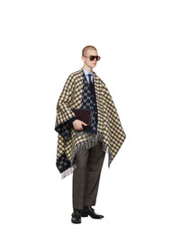 Мужской темно-синий шелковый галстук от Gucci