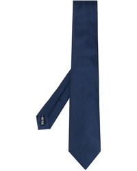 Мужской темно-синий шелковый галстук от Salvatore Ferragamo