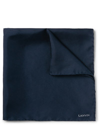 Темно-синий шелковый нагрудный платок от Lanvin