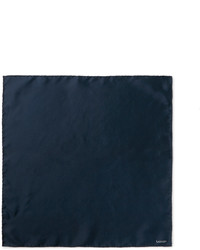 Темно-синий шелковый нагрудный платок от Lanvin