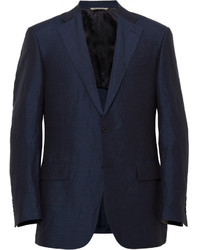 Мужской темно-синий шелковый пиджак от Canali