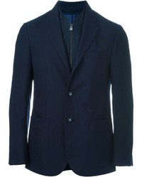 Мужской темно-синий шелковый пиджак от Corneliani