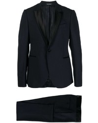 Мужской темно-синий шелковый пиджак от Emporio Armani
